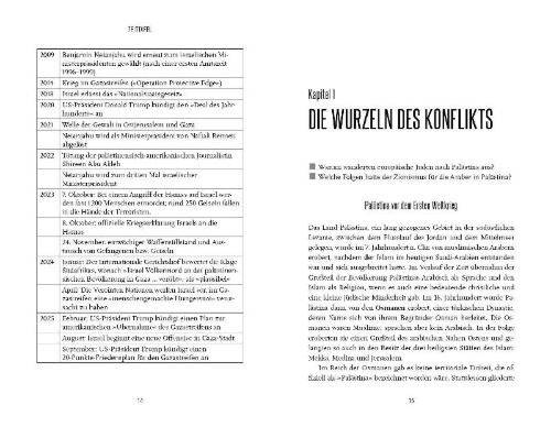 Buchcover und Innenansicht für das Buch: Palestinians and Israelis