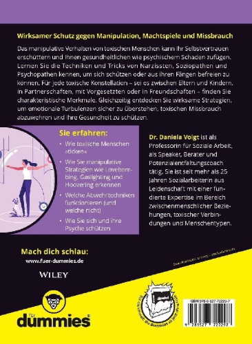 Buchcover und Innenansicht für das Buch: Gesunder Umgang mit toxischen Menschen für Dummies