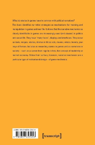 Buchcover und Innenansicht für das Buch: Narrative Mechanics