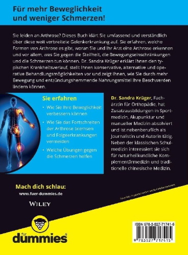 Buchcover und Innenansicht für das Buch: Arthrose lindern für Dummies