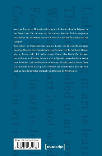 Buchcover und Innenansicht für das Buch: Schreiben in der Kunst