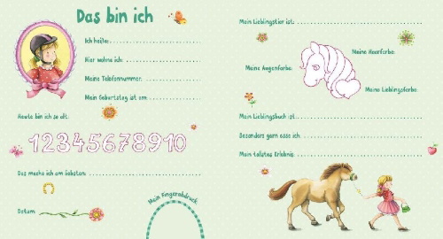 Buchcover und Innenansicht für das Buch: Meine Kindergarten-Freunde (Ponys)