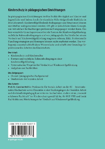 Buchcover und Innenansicht für das Buch: Kinderschutz in pädagogischen Einrichtungen