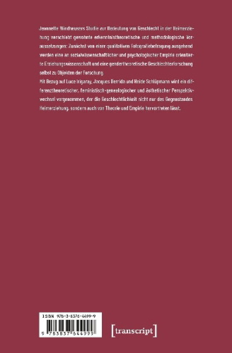 Buchcover und Innenansicht für das Buch: Geschlecht und Heimerziehung