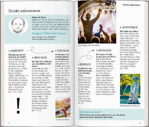 Buchcover und Innenansicht für das Buch: DUMONT direkt Reiseführer Salzburg
