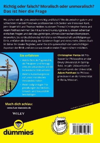 Buchcover und Innenansicht für das Buch: Ethik für Dummies