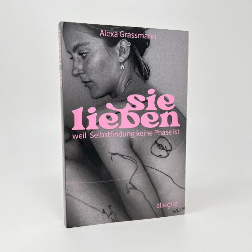 Buchcover und Innenansicht für das Buch: sie lieben
