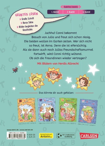 Buchcover und Innenansicht für das Buch: Lesen lernen mit Conni: Conni und die Freundschaftssterne