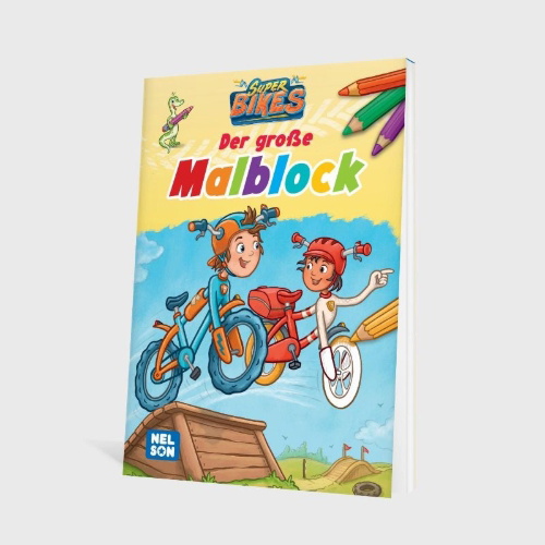 Buchcover und Innenansicht für das Buch: SUPERBIKES Der große Malblock