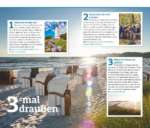 Buchcover und Innenansicht für das Buch: ADAC Reiseführer Rügen mit Hiddensee und Stralsund
