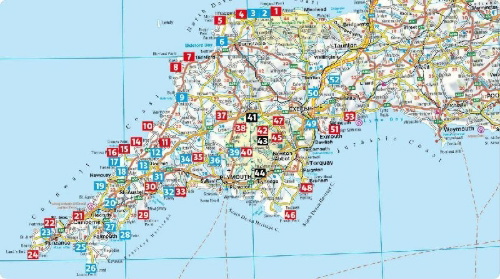 Buchcover und Innenansicht für das Buch: ROTHER Wanderführer Cornwall - Devon