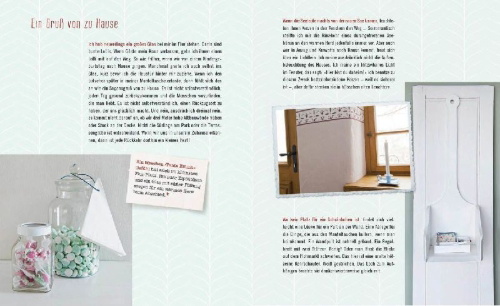 Buchcover und Innenansicht für das Buch: Wohn dich glücklich! Neue Ideen für Haus und Herz. Einfache Wohnideen mit Stil, viel Gefühl und wenig Geld