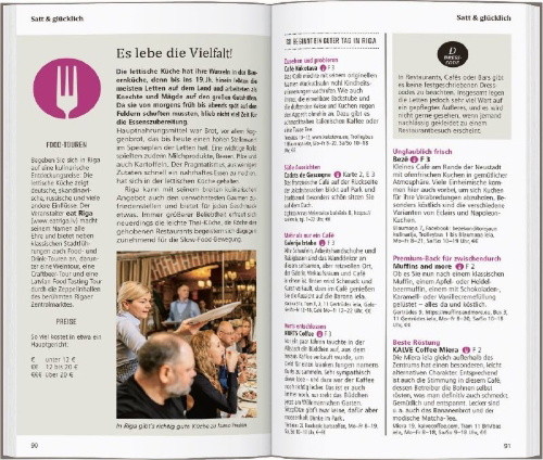 Buchcover und Innenansicht für das Buch: DUMONT direkt Reiseführer Riga