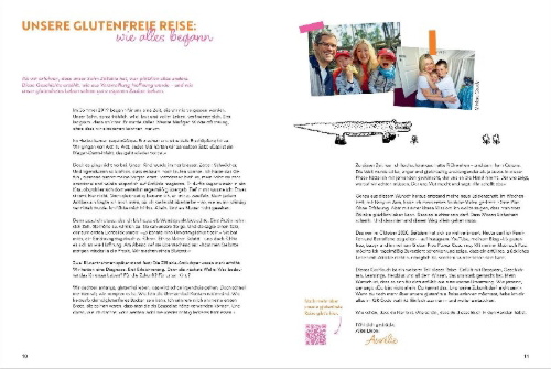 Buchcover und Innenansicht für das Buch: Eat gluten-free, live happy