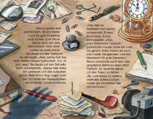 Buchcover und Innenansicht für das Buch: Die Nordseedetektive. Gefährliche Spur