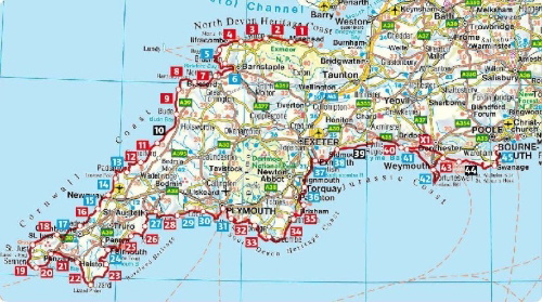 Buchcover und Innenansicht für das Buch: ROTHER Wanderführer Englands Südwestküste: South West Coast Path