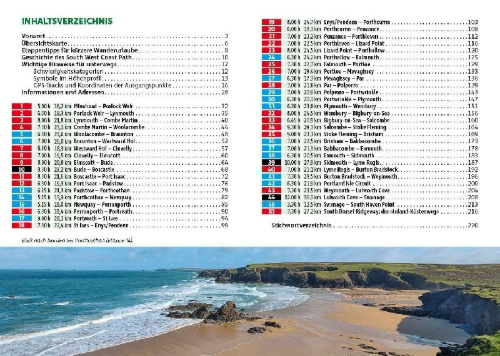 Buchcover und Innenansicht für das Buch: ROTHER Wanderführer Englands Südwestküste: South West Coast Path