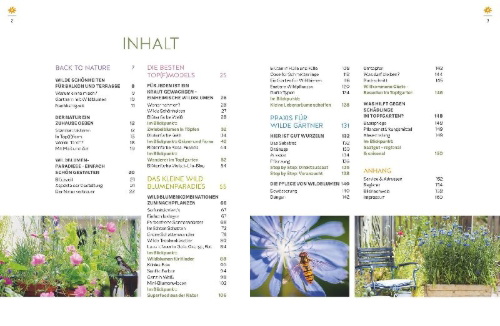 Buchcover und Innenansicht für das Buch: Wildblumen für Balkon und Terrasse