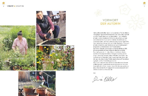 Buchcover und Innenansicht für das Buch: Wildblumen für Balkon und Terrasse