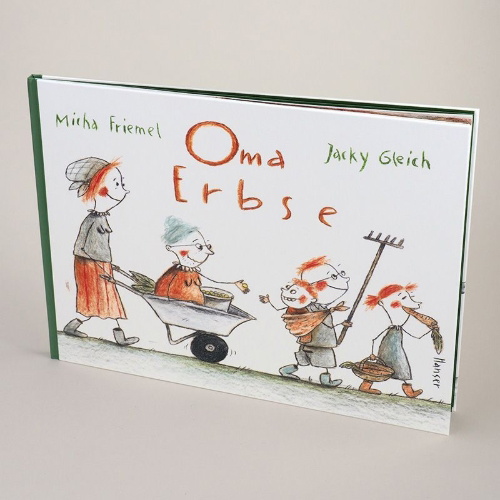 Buchcover und Innenansicht für das Buch: Oma Erbse