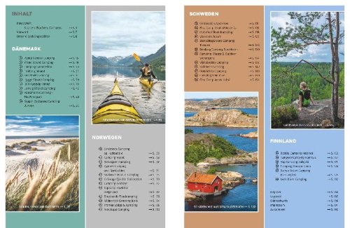 Buchcover und Innenansicht für das Buch: Yes we camp! Skandinavien