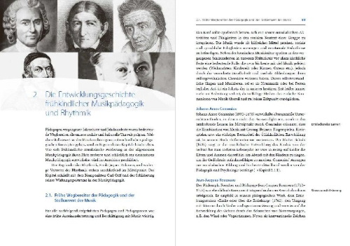 Buchcover und Innenansicht für das Buch: Handbuch Rhythmik und Musik