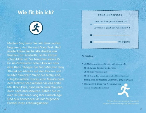 Buchcover und Innenansicht für das Buch: Der kleine Laufcoach