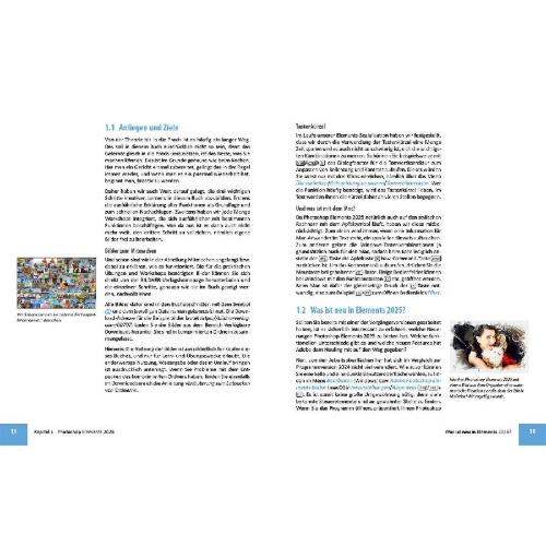 Buchcover und Innenansicht für das Buch: Photoshop Elements 2025 - Das umfangreiche Praxisbuch