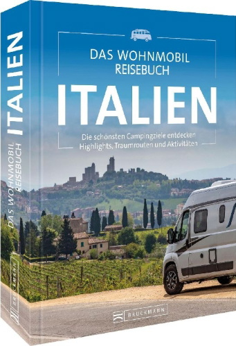 Buchcover und Innenansicht für das Buch: Das Wohnmobil Reisebuch Italien