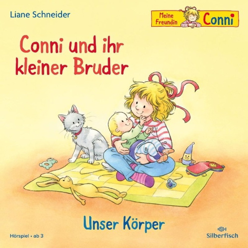 Buchcover und Innenansicht für das Buch: Conni und ihr kleiner Bruder / Unser Körper (Meine Freundin Conni - ab 3)