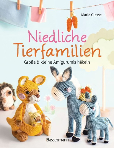 Buchcover und Innenansicht für das Buch: Adorables familles d'animaux