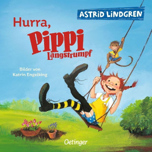 Buchcover und Innenansicht für das Buch: Hurra, Pippi Langstrumpf