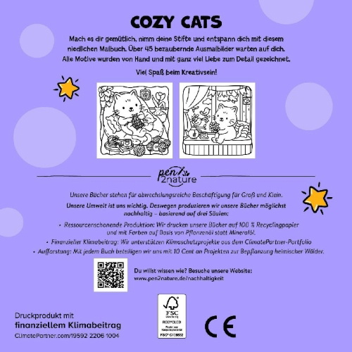 Buchcover und Innenansicht für das Buch: Cozy Cats