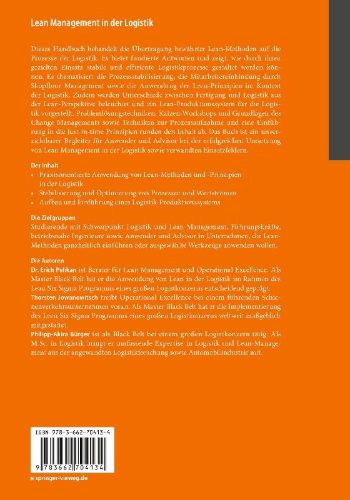 Buchcover und Innenansicht für das Buch: Lean Management in der Logistik