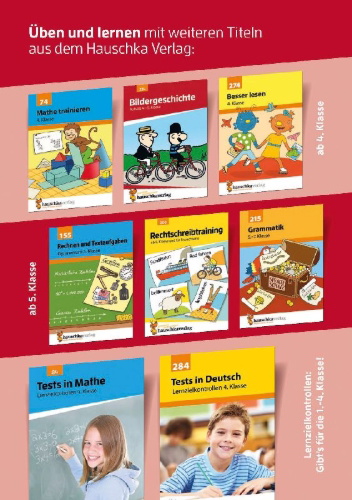 Buchcover und Innenansicht für das Buch: Deutsch 4./5. Klasse Übungsheft - Erlebniserzählung