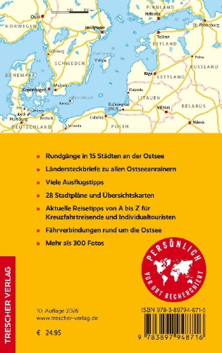 Buchcover und Innenansicht für das Buch: TRESCHER Reiseführer Ostseestädte