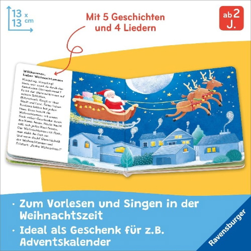 Buchcover und Innenansicht für das Buch: Juhu, bald ist Weihnachten!