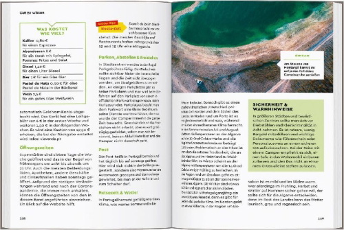 Buchcover und Innenansicht für das Buch: MARCO POLO Camper Guide Portugal