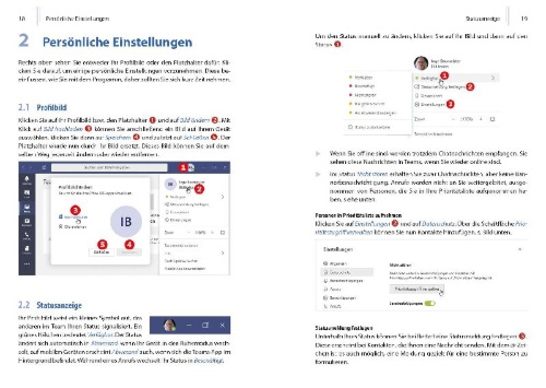 Buchcover und Innenansicht für das Buch: Microsoft Teams - Die Anleitung für Einsteiger im Homeoffice