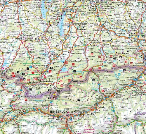 Buchcover und Innenansicht für das Buch: ROTHER Wanderbuch Wilde Wege Ammergau - Wetterstein - Karwendel - Bayerische Voralpen