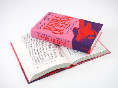 Buchcover und Innenansicht für das Buch: Rebel Queens. Frauen in der Rockmusik
