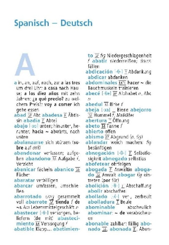 Buchcover und Innenansicht für das Buch: Langenscheidt Universal-Wörterbuch Spanisch