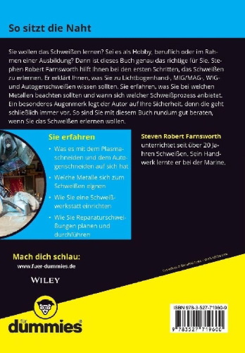 Buchcover und Innenansicht für das Buch: Schweißen für Dummies