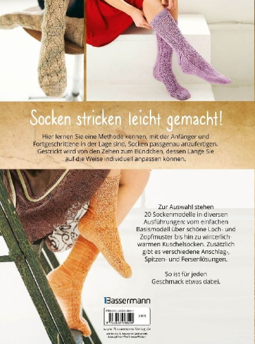 Buchcover und Innenansicht für das Buch: Socks from the toe up