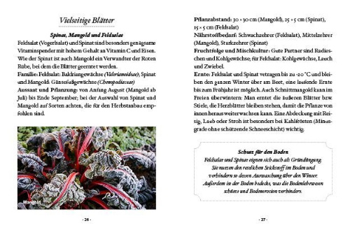 Buchcover und Innenansicht für das Buch: Das kleine Buch: Wintergemüse