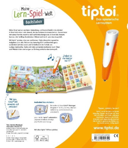 Buchcover und Innenansicht für das Buch: tiptoi® Meine Lern-Spiel-Welt - Buchstaben