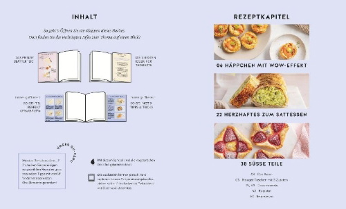 Buchcover und Innenansicht für das Buch: Blätterteig