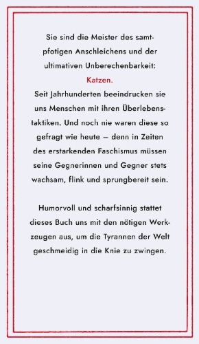 Buchcover und Innenansicht für das Buch: Lessons from Cats for Surviving Fascism
