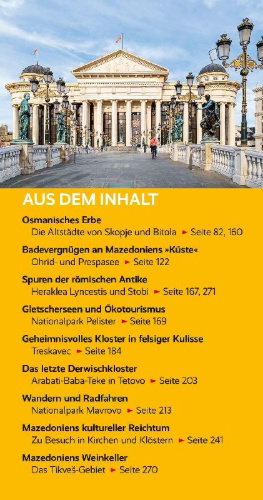 Buchcover und Innenansicht für das Buch: TRESCHER Reiseführer Nordmazedonien