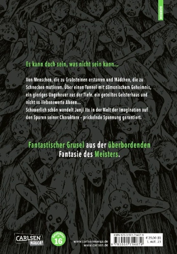 Buchcover und Innenansicht für das Buch: Bohyou no Machi / Junji Ito Collection Masterpiece vol. 9